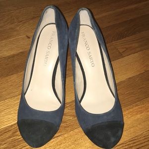 Franco Sarto Blue & Black Pumps